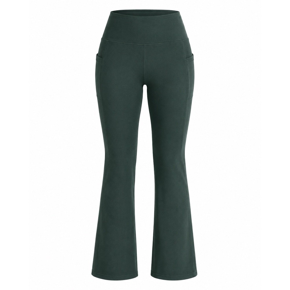 GAIAM Flare Yoga Pants Women Extra Large Green High Rise Pockets Athleisure - Picture 6 of 14